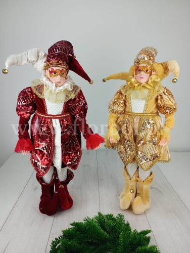 figurka - wenecka postać 1szt bordowy (243857)