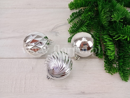 bombki świąteczne 12szt silver (AR3/038AM12)