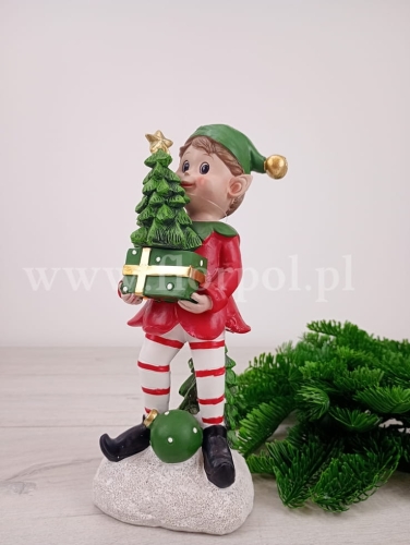 elf z choinką 1szt czerwony/zielony (TTB877)