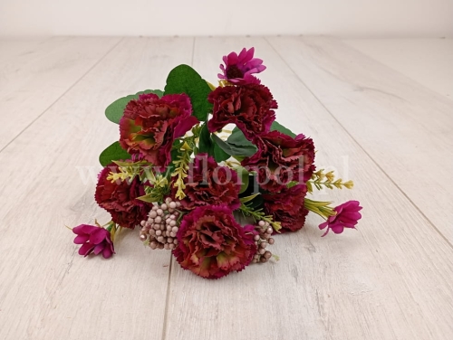 bukiecik goździk 1szt cyklamen (A13-10)