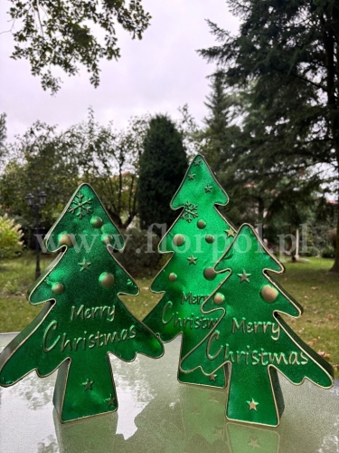 metalowa choinka Merry Christmas L 1szt zielony(YH-24B801)