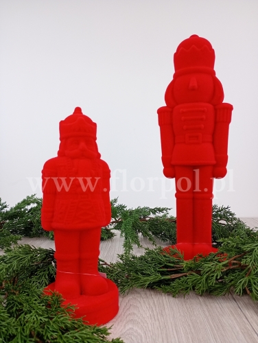 welurowy żołnierzyk - figurka h 30cm 1szt czerwony (BNPK-3-04652-25)