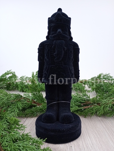 welurowy żołnierzyk - figurka h 30cm 1szt czarny (BNPK-3-04653-25)