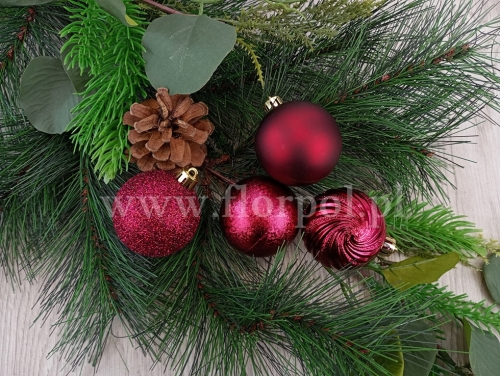 bombka plastikowa - mix 4,5cm  10szt claret (AR3-1284T10)