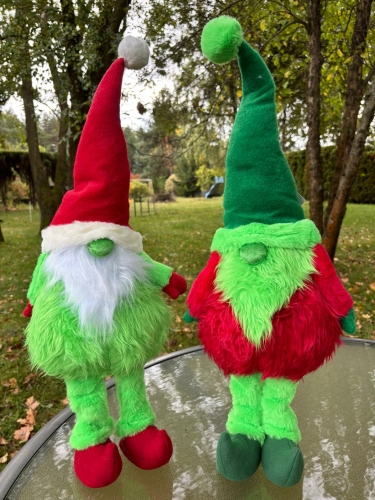 elf grinch - stojąca figurka 1szt zielony/czerwony/biały