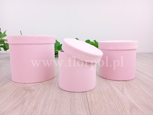 welurowy box walec 1kpl jasny róż (H2410236)