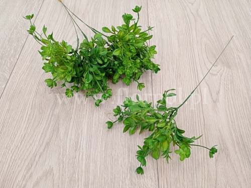 plastikowe listi i mini sukulenty - dodatek 6szt zielony (768-1)