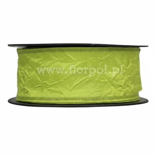 Wstążka gnieciona 4/10 1szt wiosenna zieleń