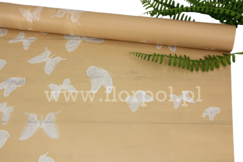 Folia satynowa motylki 50/9 #7 brzoskwinia