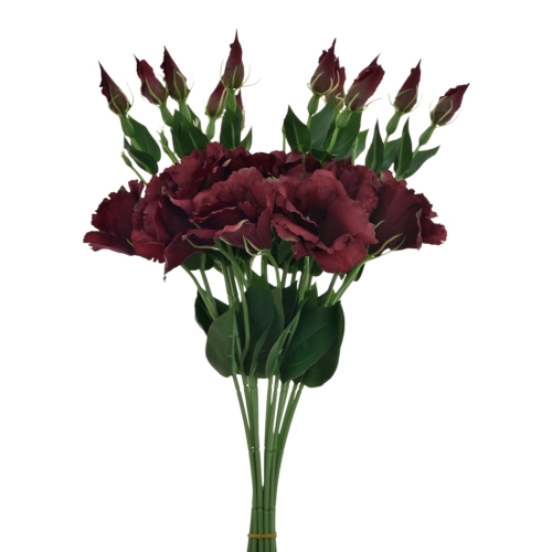 Eustoma gałązka  12szt #2914 deep burgundy  (SUN357)