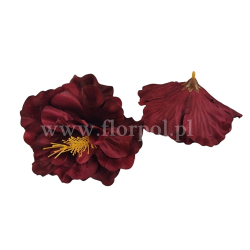 hibiskus wyrobowy 12szt bordowy