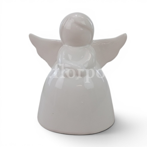 ceramiczny anioł 1szt biały (*67674)