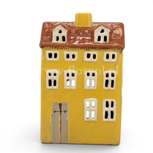Ceramiczny domek 1szt musztarda (BNC-25-00753-23)