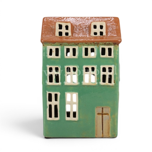 Ceramiczny domek 1szt seledyn (BNC-25-00754-23)