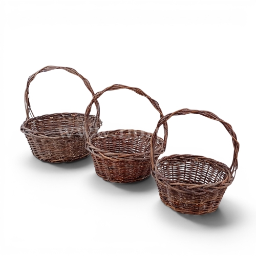 Kosz wiklinowy kpl 3szt naturalny (TRE25ND0277)