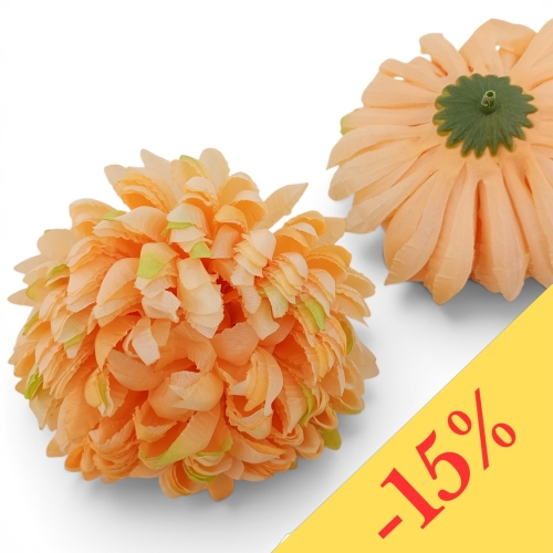 Chryzantema ananas 6szt #11pomarańcz/zielony cień (Basia)