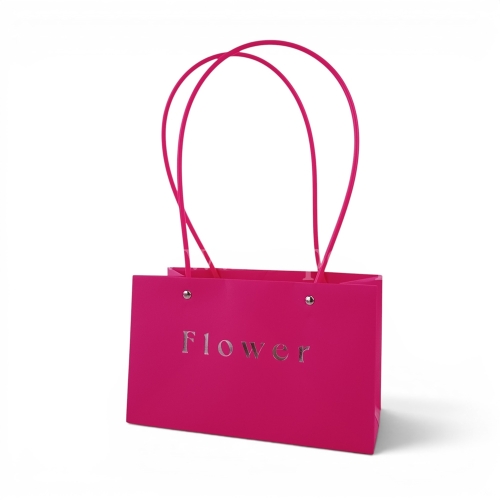 Torebka impregnowana FLOWER - kabel , prostokąt 10szt róż