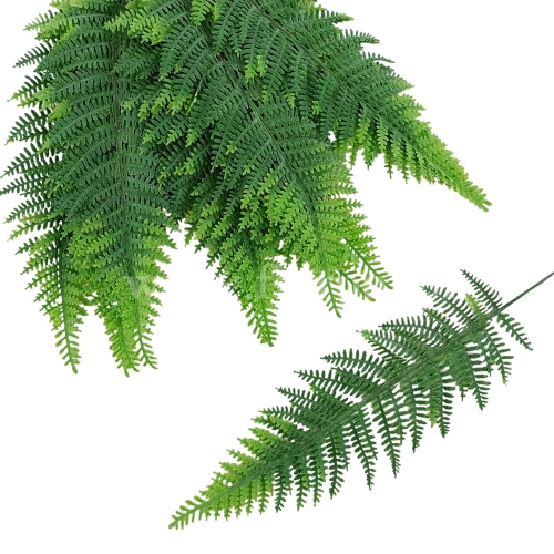 liść paproci karbowanej 12szt powder/lt.green (TIK030) 