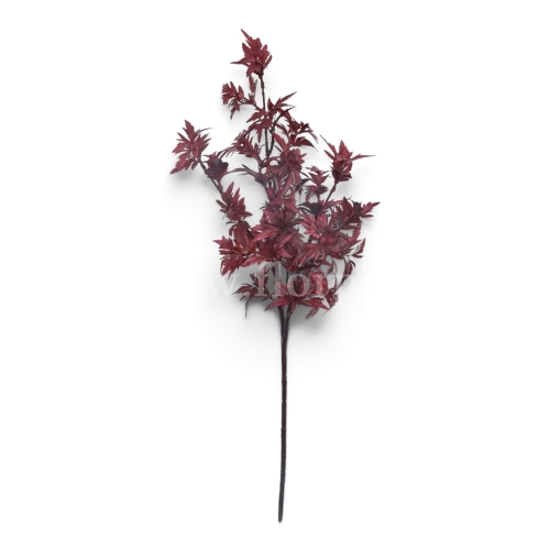 Jesienne listki na gałązce 3szt burgundy (PUK1038)