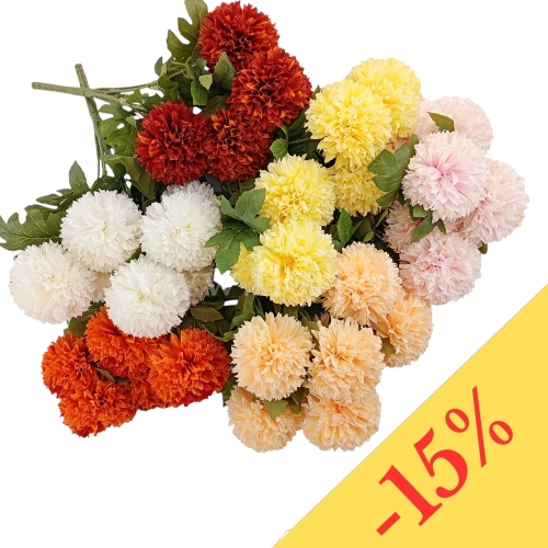 Chryzantema kula w bukiecie - karton 12szt mix 1 (T145-23-1089)