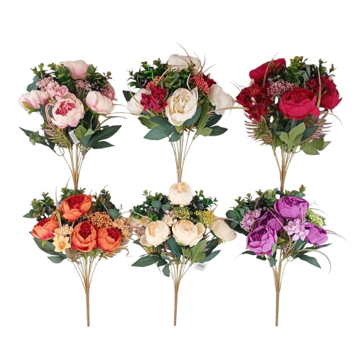 Kompozycja peonia - karton 12szt mix (T206-23-2474)