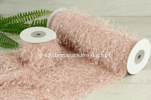 włochaty szal 8cm 1szt róż (LO0388)