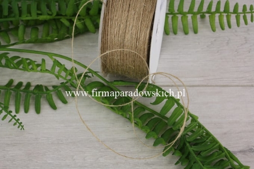 sznureczek jutowy 1mm naturalny