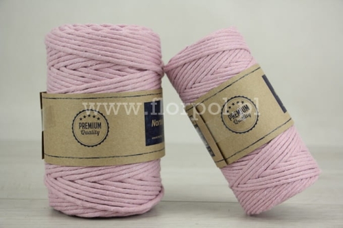 sznurek bawełniany do makramy 3* 5* 1szt powder pink