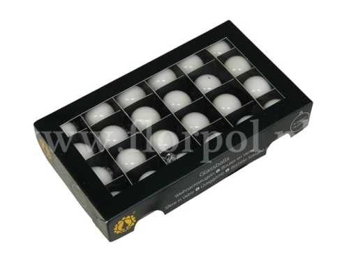 bombki choinkowe 25mm - 24szt white opal
