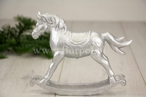 konik na biegunach 1szt srebrny (LE25-22120)